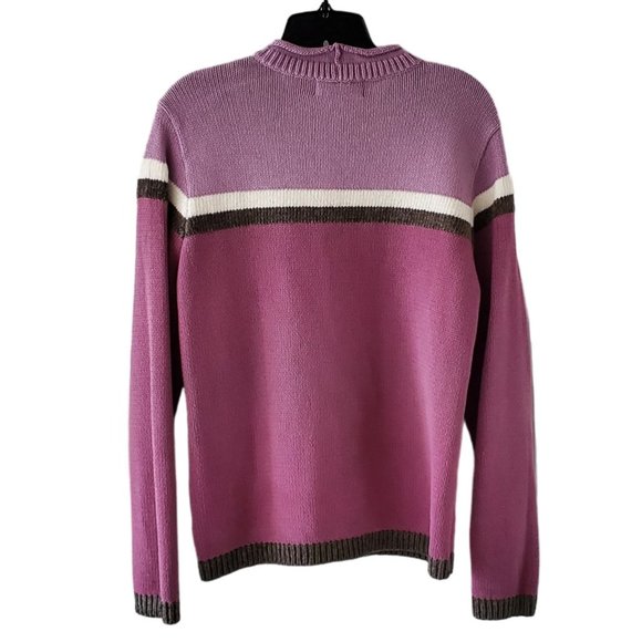 Petite Sophisticate LS Crew Neck Sweater | EUC | MP | Rose Lavender Gray Cream - Picture 4 of 16